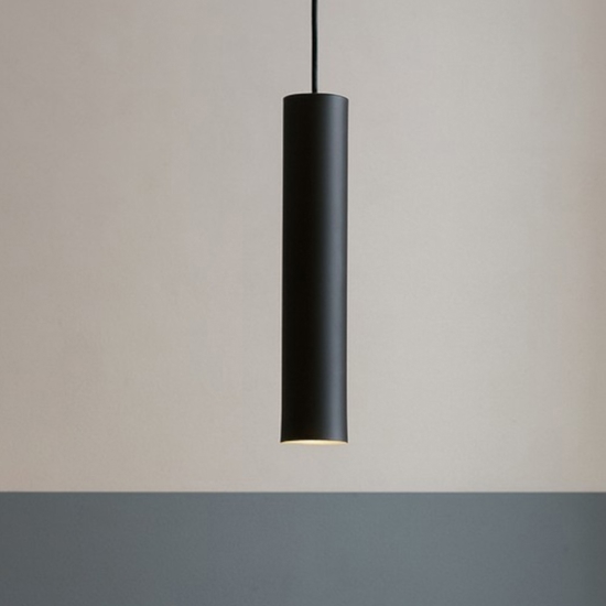 Lampada a sospensione cilindro nero 