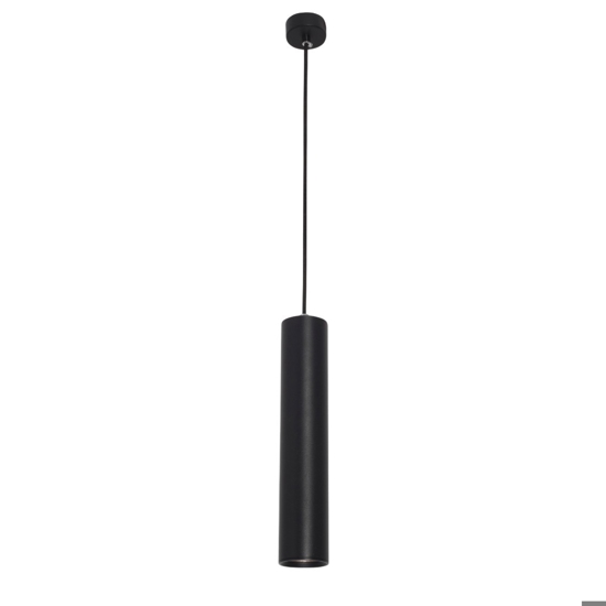 Lampada a sospensione cilindro nero 