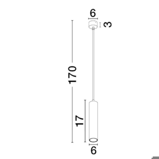 Lampada a sospensione cilindro nero 