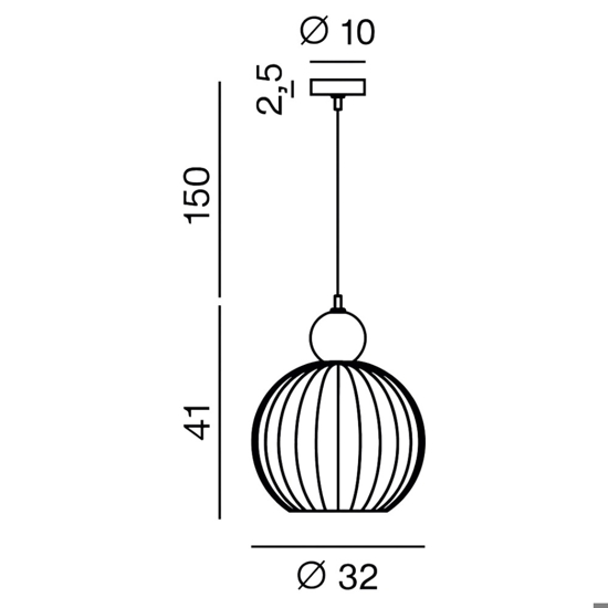 Lampadario lia perenz boccia 32cm di vetro cognac specchiato moderno Lampadario lia perenz boccia 32cm di vetro cognac specchiato moderno