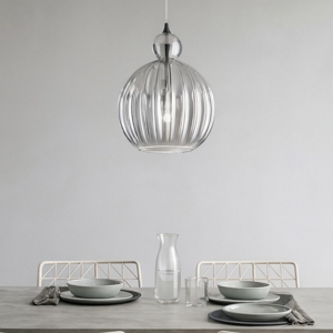 Visualizza i dettagli per Lampadario lia perenz sfera di vetro 32cm fume specchiato Lampadario lia perenz sfera di vetro 32cm fume specchiato