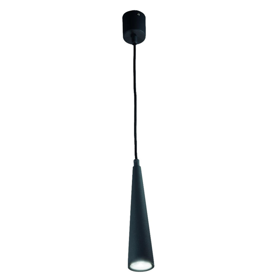 Lampada a sospensione per isola cucina ondaluce so noa cono nero luce diretta Lampada a sospensione per isola cucina ondaluce so noa cono nero luce diretta