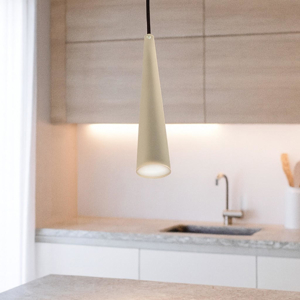 Visualizza i dettagli per So noa ondaluce lampada a sospensione metallo oro cono rovesciato cavo regolabile So noa ondaluce lampada a sospensione metallo oro cono rovesciato cavo regolabile