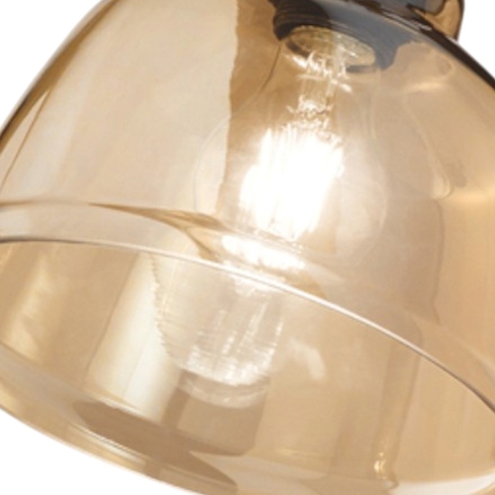 Lampada a sospensione vintage perenz vetro ambra specchiato Lampada a sospensione vintage perenz vetro ambra specchiato