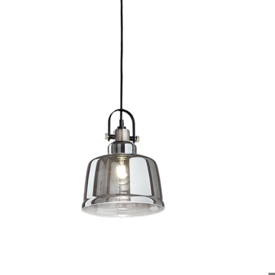 Lampada a sospensione vetro fume vintege perenz illuminazione Lampada a sospensione vetro fume vintege perenz illuminazione