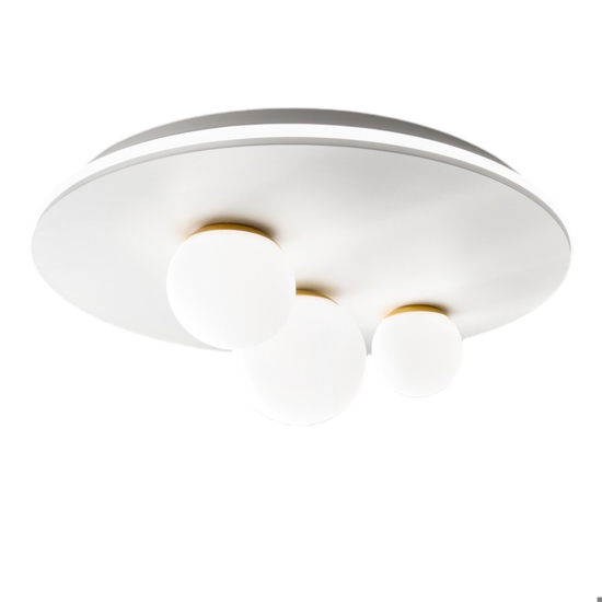 Plafoniera moderna per camera da letto bianco oro perenz ball