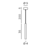 Lampada a sospensione perenz poule fume cilindro led 3000k dimmerabile