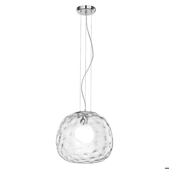 Lampadario sfera cm50 di vetro martellato trasparente perenz skin Lampadario sfera cm50 di vetro martellato trasparente perenz skin