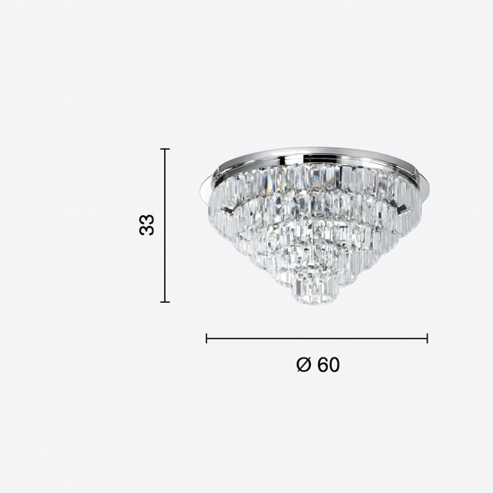 Plafoniera classica con cristalli ondaluce pl castle md oro Plafoniera classica con cristalli ondaluce pl castle md oro