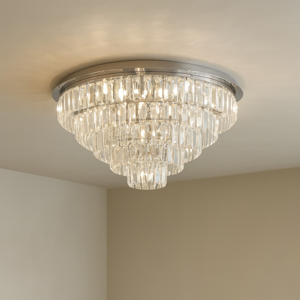 Visualizza i dettagli per Ondaluce pl castle md plafoniera classica per camera da letto argento Ondaluce pl castle md plafoniera classica per camera da letto argento