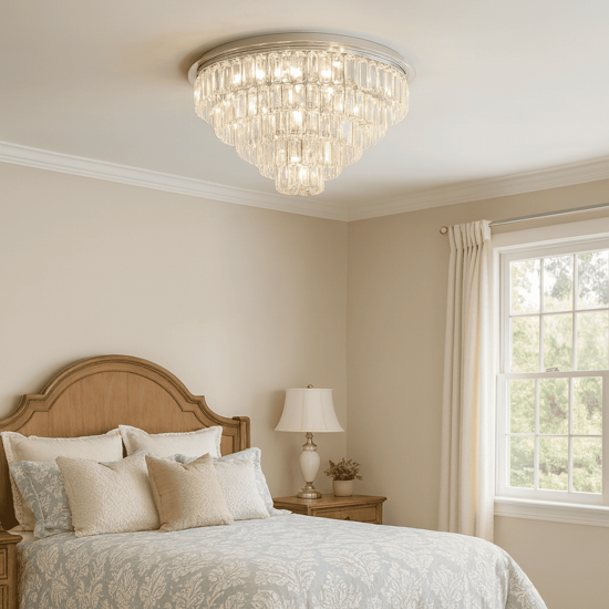 Ondaluce pl castle md plafoniera classica per camera da letto argento Ondaluce pl castle md plafoniera classica per camera da letto argento