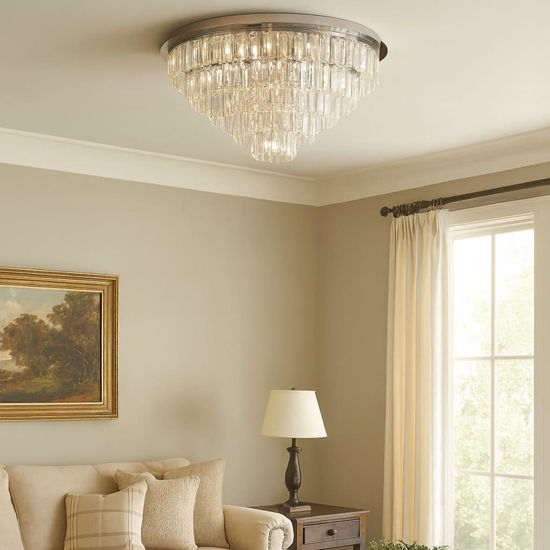 Plafoniera classica ondaluce pl castle cristalli prendenti cromo Plafoniera classica ondaluce pl castle cristalli prendenti cromo