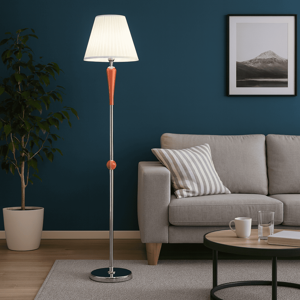 Lampada da terra ondaluce pt villa vetro decorativi ambra