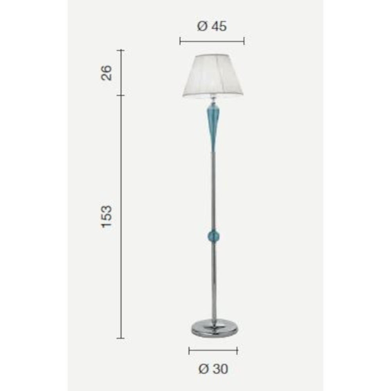 Lampada da terra ondaluce pt villa vetro decorativi ambra