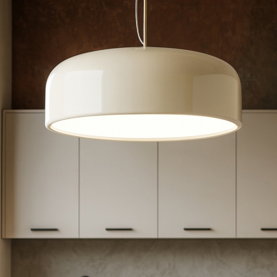 Lampadario velia panna perenz led 50w cct biemissione per cucina