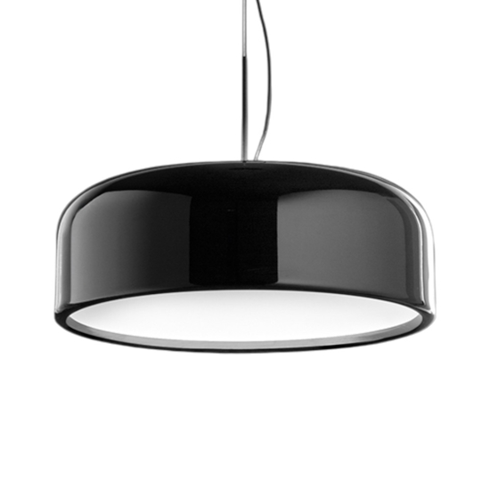 Lampadario nero lucido per cucina led 50w biemissione cct perenz velia
