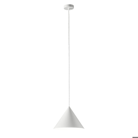 Lampadario cono bianco 30cm per cucina iconic perenz