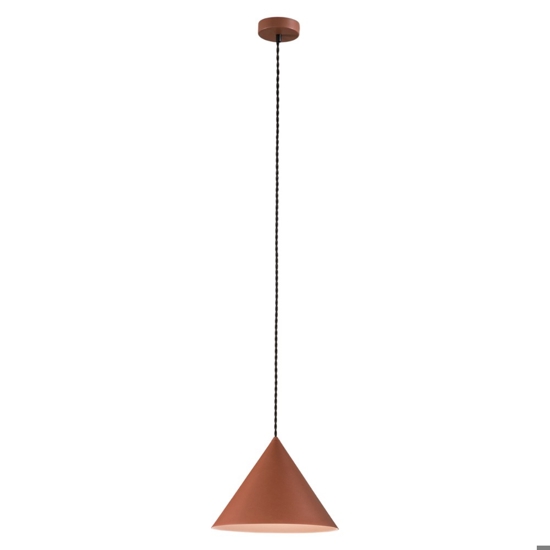 Lampadario cono 30cm terracotta per cucina perenz iconic