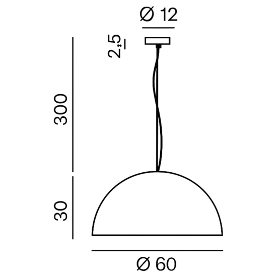 Lampadario cupola 60cm marrone oro per cucina steel perenz