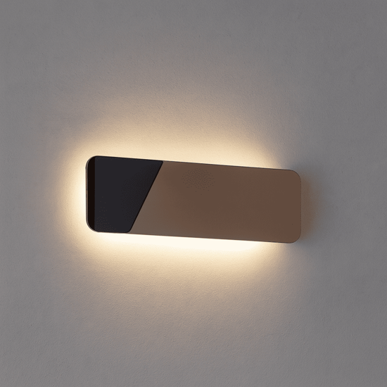 Linea light gemini applique led 2700k bronzo specchiato