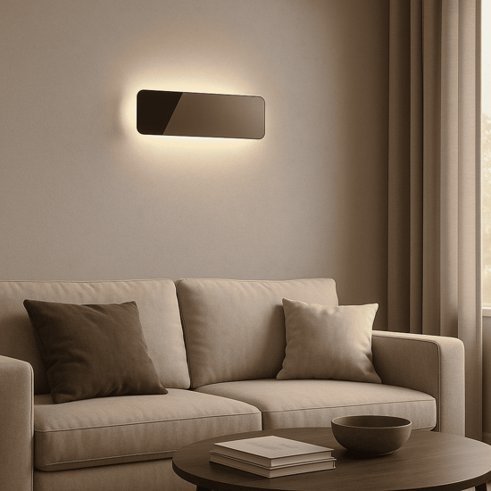 Linea light gemini applique led 2700k bronzo specchiato