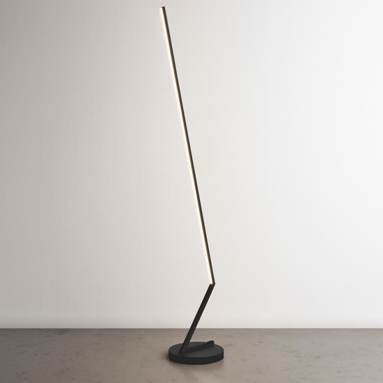 Lampada da terra piantana top light twig nera led 32w cct 3000k 4000k design moderna