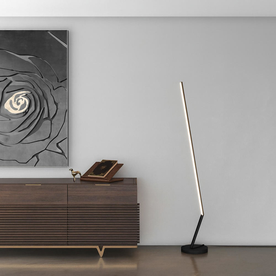 Lampada da terra piantana top light twig nera led 32w cct 3000k 4000k design moderna