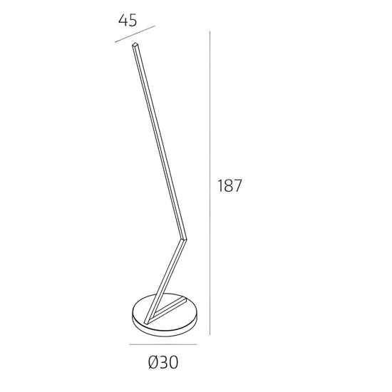 Lampada da terra piantana top light twig nera led 32w cct 3000k 4000k design moderna