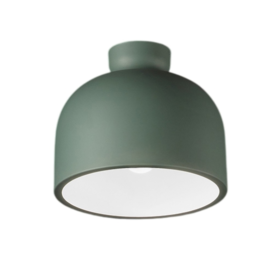 Plafoniera moderna verde bianco yelmo perenz illuminazione