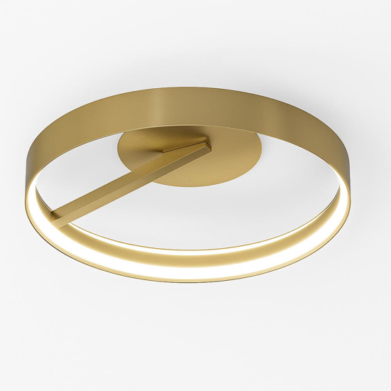 Plafoniera da cucina rotonda oro champagne led cct top light malika