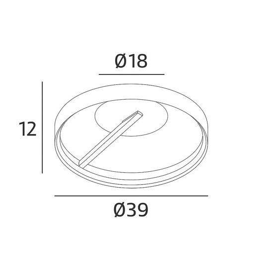 Plafoniera da cucina rotonda oro champagne led cct top light malika