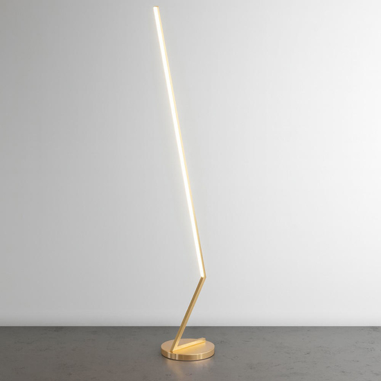 Top light piantana led twig oro champagne 32w cct 3000k 4000k dimmerabile moderna