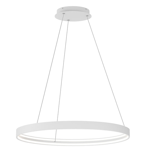 Lampadario moderno top light malika bianco rotondo led 56w cct 3000k-4000k-6000k