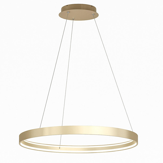 Top light lampadario da cucina malika anello oro champagne led 56w cct