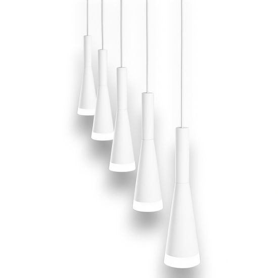 Lampadario per tavolo da pranzo perenz cone bianco led 3000k