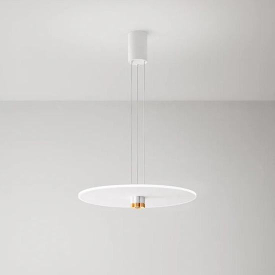 Lampadario per tavolo da pranzo led biemissione 3000k stream perenz  bianco