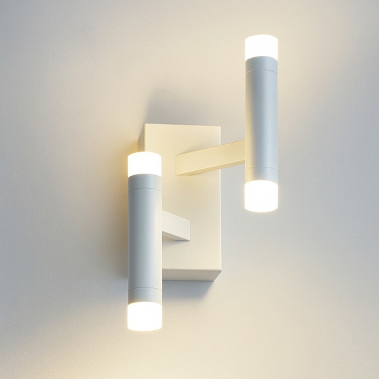 Applique moderna bianco led dimmerabile 12w 3000k perenz candles
