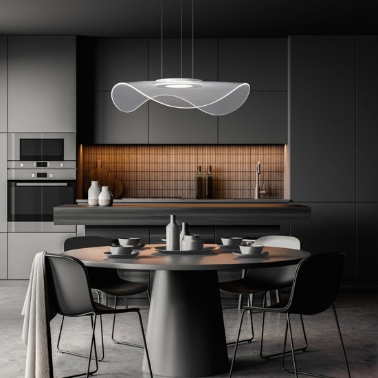 Lampadario per cucina moderna led 45w 3000k medusa perenz