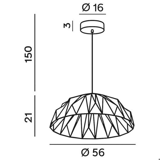 Lampadario cupola bianco oro per cucina moderna perenz