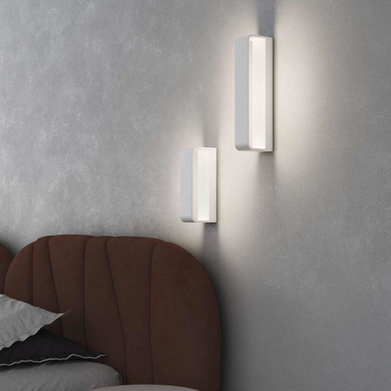 Applique moderna da parete rettangolare led 31w cct top light smart bianca