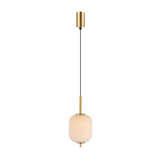 Lampada a sospensione per isola cucina vetro bianco led dimmerabile cct