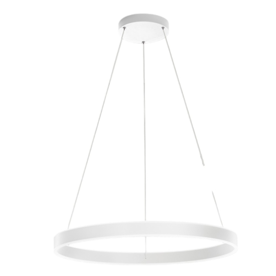 Lampadario bianco anello moderno led 48w 3000k 4000k 6000k perenz kirko