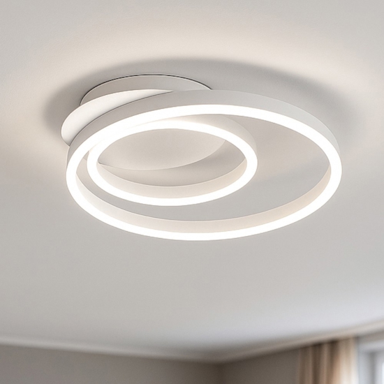 Plafoniera moderna bianca led 42w 3000k 4000k 6000k kirko perenz