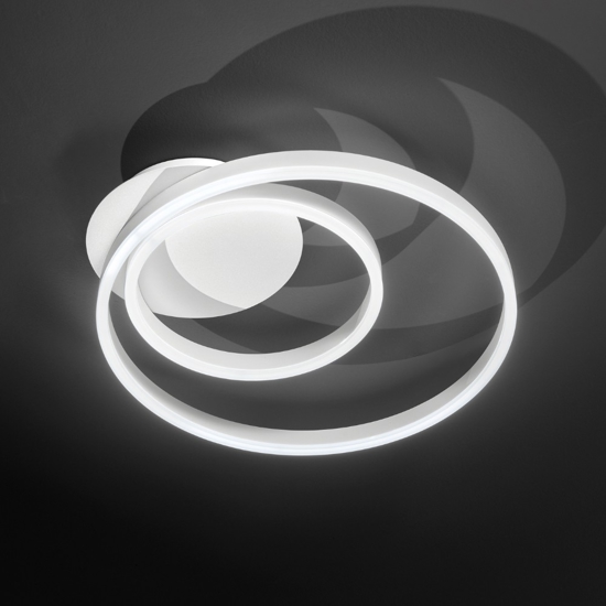 Plafoniera moderna bianca led 42w 3000k 4000k 6000k kirko perenz
