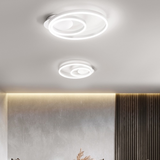 Plafoniera moderna bianca led 42w 3000k 4000k 6000k kirko perenz