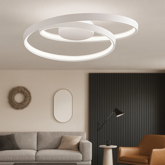 Plafoniera moderna ritmo bianca led cct 3000k 4000k 6000k perenz