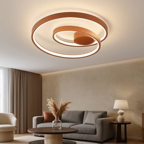 Plafoniera ritmo cannella opaco moderna led cct perenz illuminazione