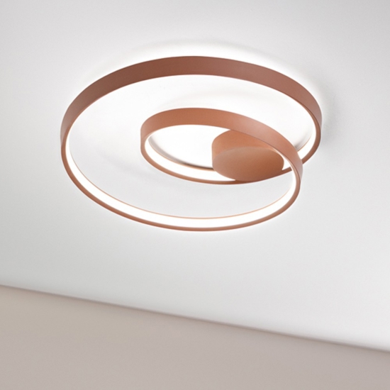 Plafoniera ritmo cannella opaco moderna led cct perenz illuminazione
