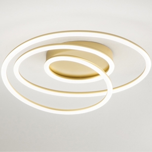 Plafoniera per camera da letto oro spira perenz led 3000k