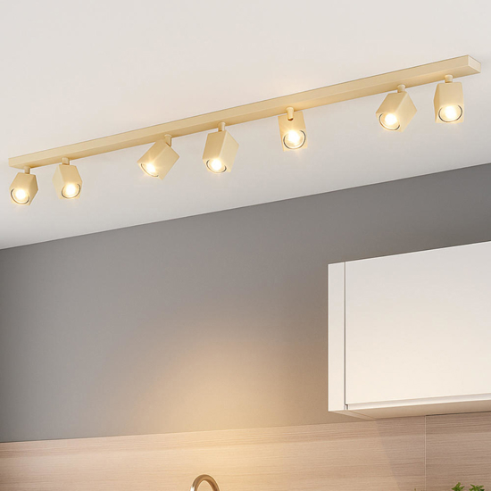 Top light plafoniera kibo sabbia 7 luci orientabili gu10 per cucina